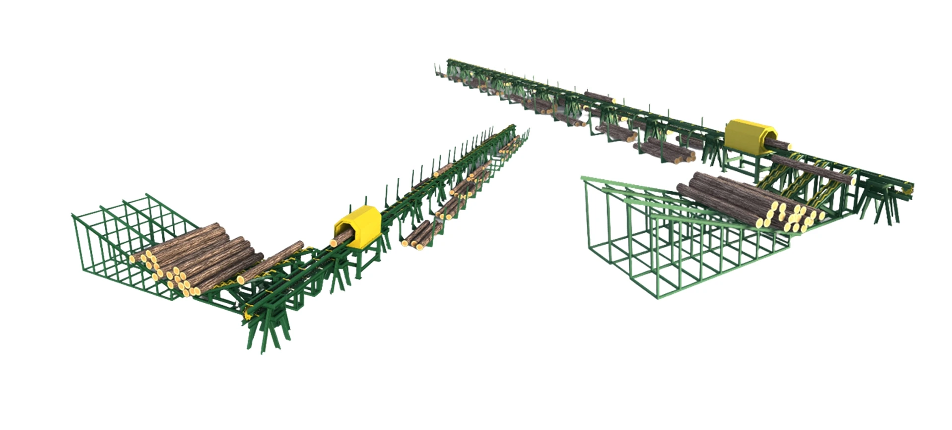 Wood Log Sorting Line